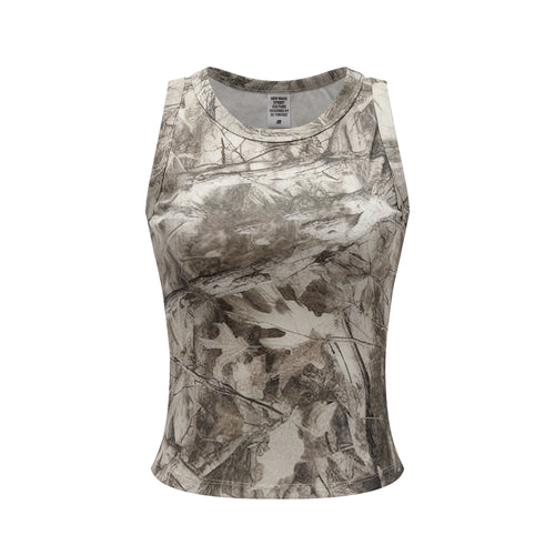 315GSM Women’s Camouflage Racerback Tank Top Branch Camouflage