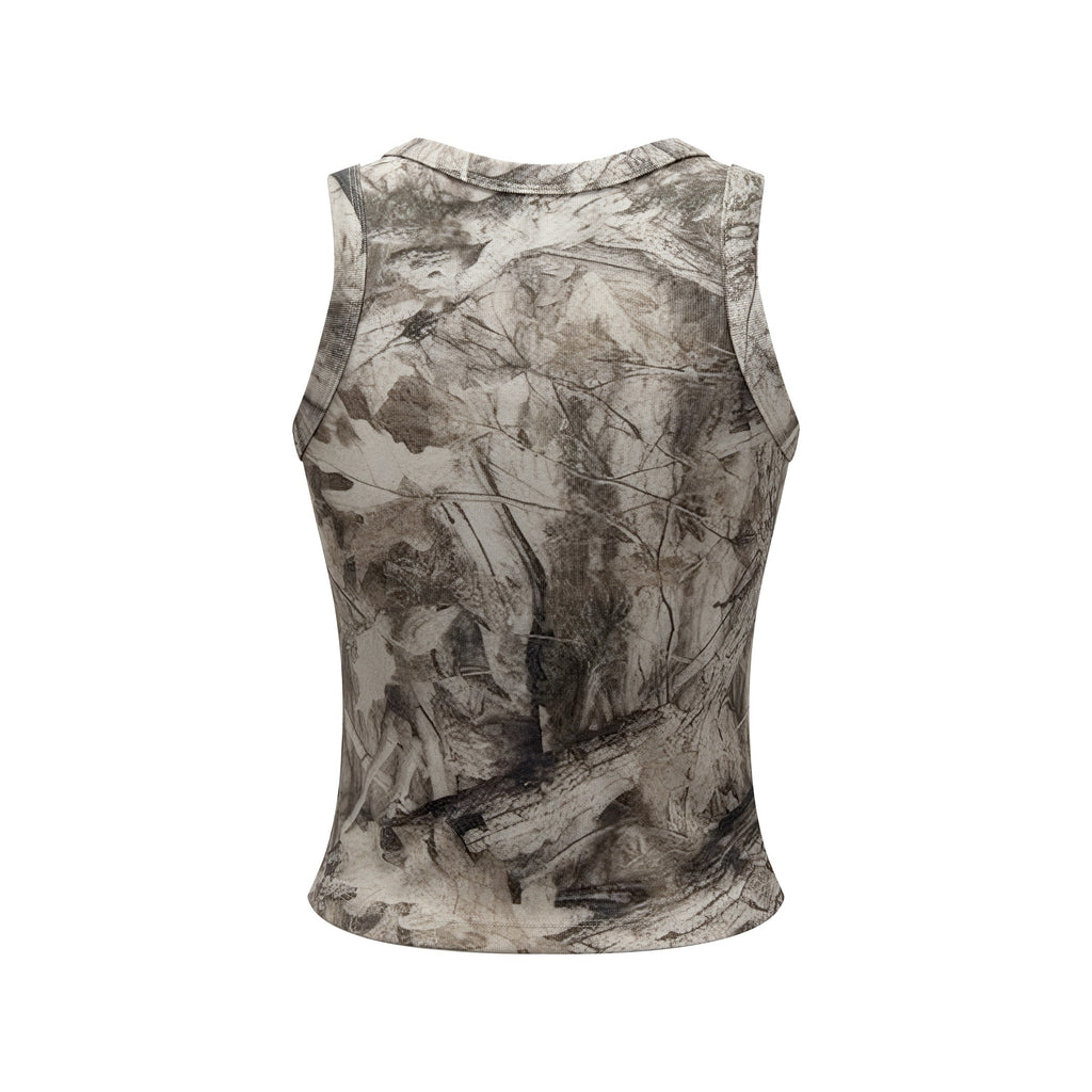 315GSM Women’s Camouflage Racerback Tank Top Branch Camouflage