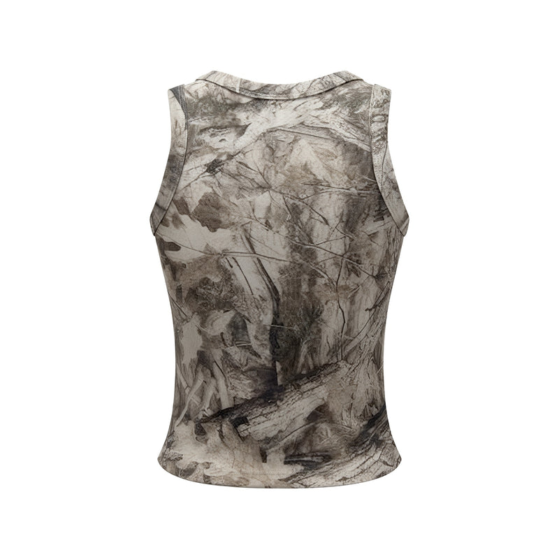 315GSM Women’s Camouflage Racerback Tank Top Branch Camouflage